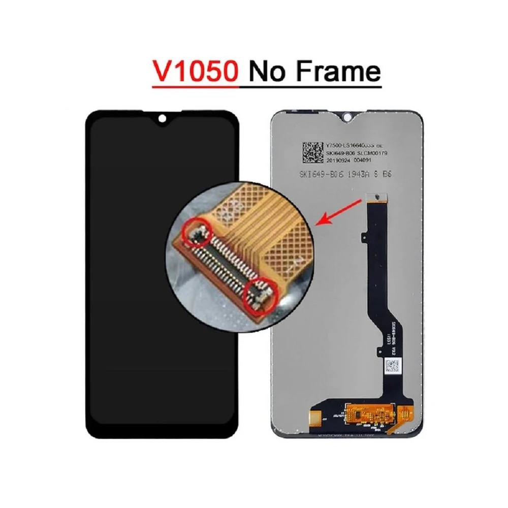 Tested 6.49inch LCD With Frame For ZTE Blade 20 Smart V1050 V2050 Display Screen Touch Digitizer Assembly Blade20 Smart Display