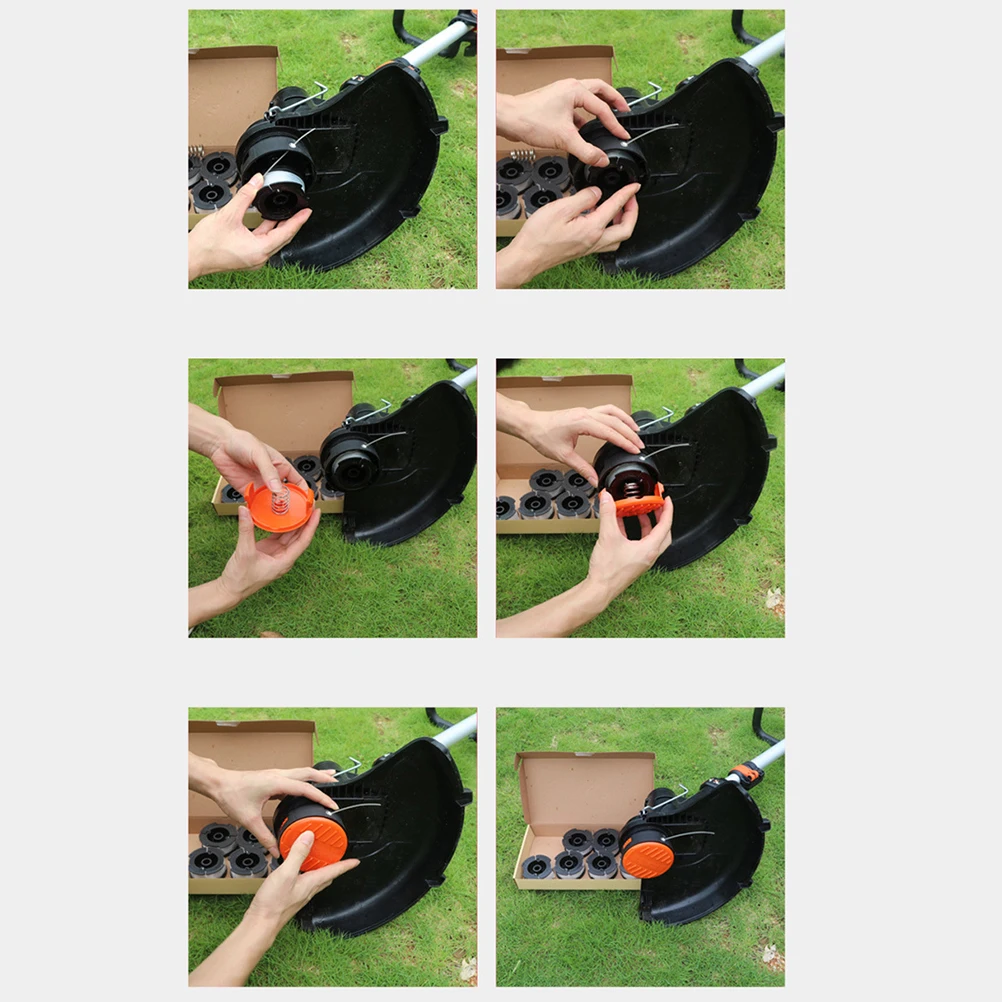 3PCS Mowing Line Replacement Spools Trimmer Nylon Bump Head Compatible Strimmers Strong Sturdy Flexible Easy Install Save Time