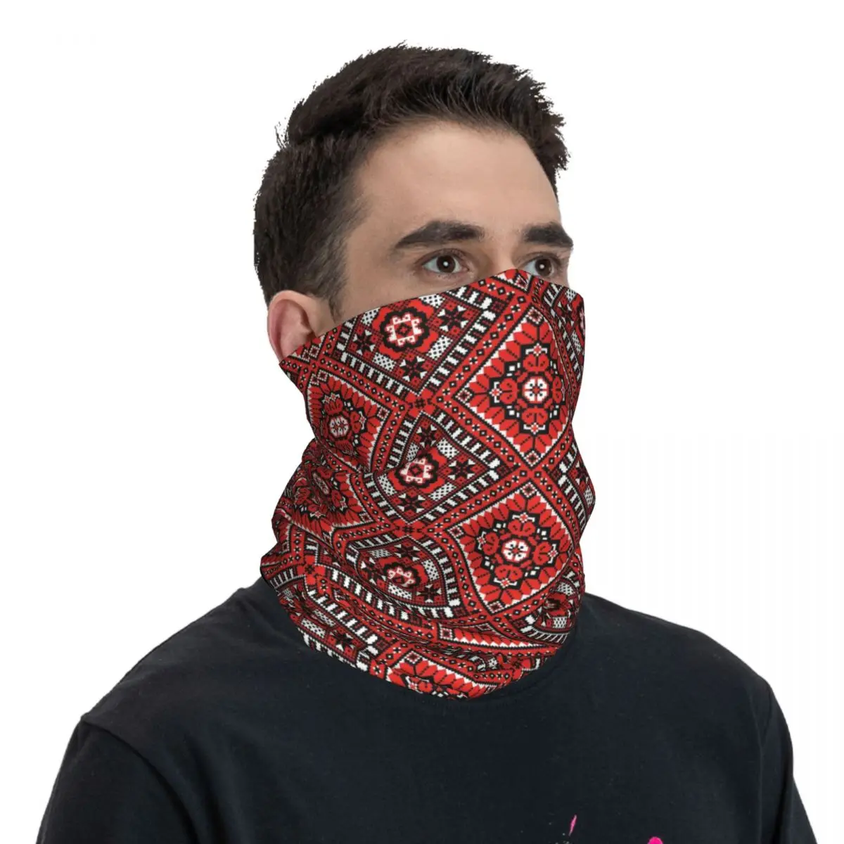 Bandana con bordado tradicional ucraniano personalizado, polaina para el cuello para senderismo, Camping, mujeres y hombres, bufanda envolvente, diadema Vyshyvanka más cálida