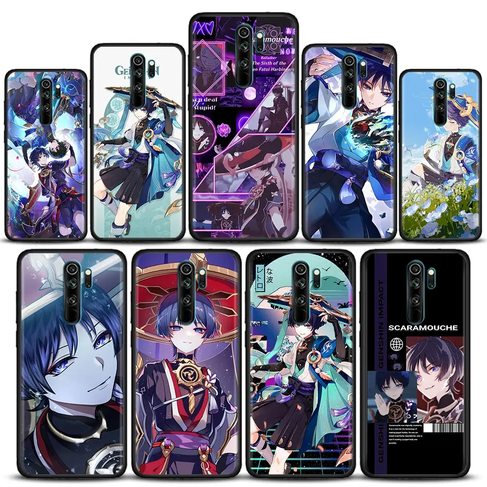 

Scaramouche Genshin Impact Redmi 9 Phone Case For Xiaomi Redmi10C Cover Redmi 9A 9T 9C 10 C 8 11 12C K40 K50 K60 A1 A2 Soft Case