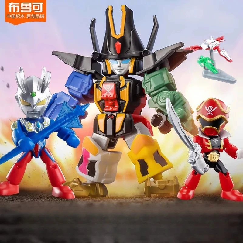 

BLOKEES Building Block Man Herostory Star Edition 1nd Blind Box Ultraman Kamen Rider Figure Pocket Model Children's Gifts Toy