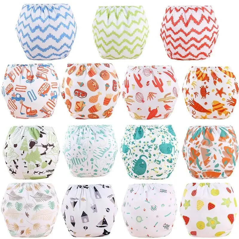 5pc/Lot Baby Cloth Diaper Pocket Washable Kids Nappies Reusable Diaper Cover Adjustable Children Nappy Changing