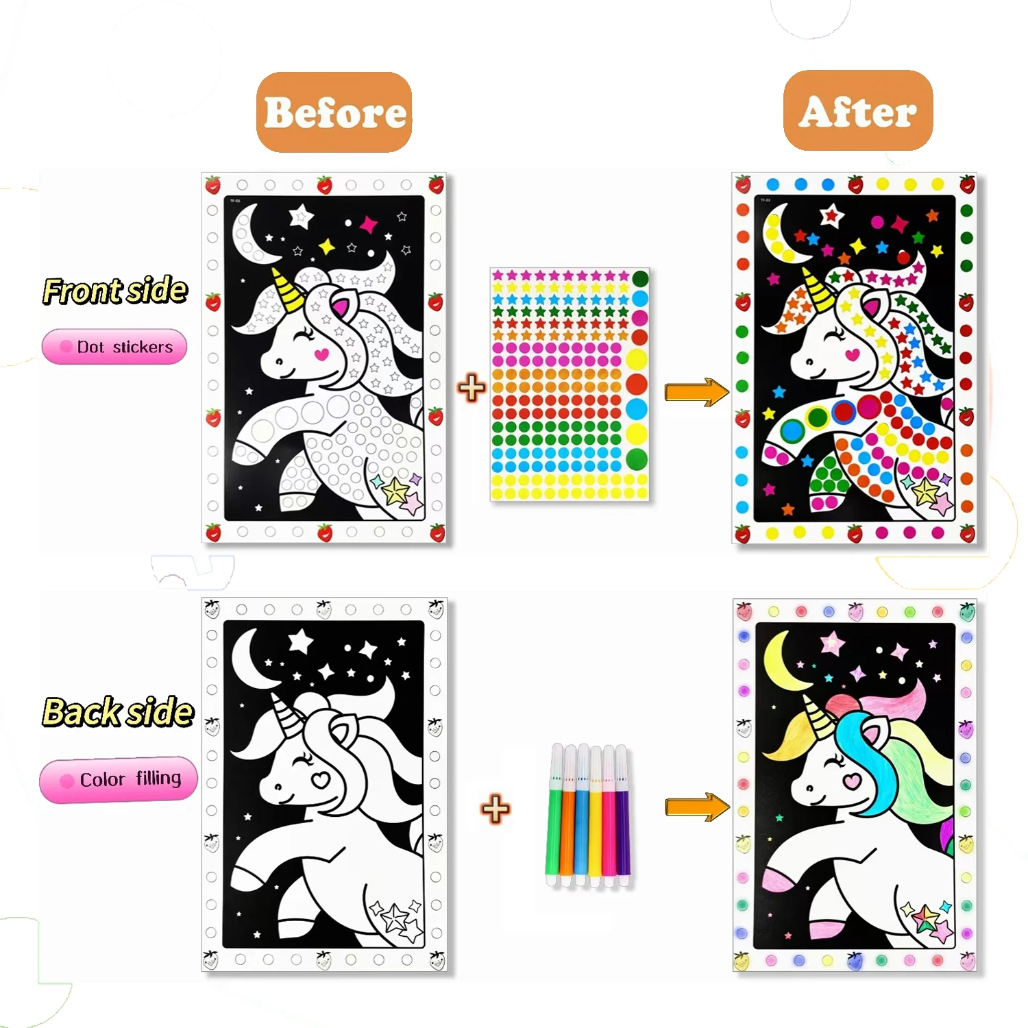 Cartoon Animal Drawing Mosaic Sticker Funny Puzzle Dot Stickers For Kids Children Early Educational Patience Training Toys