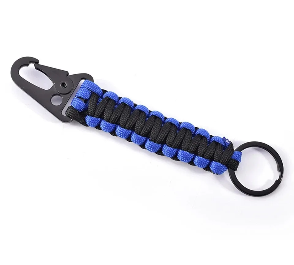 Outdoor Paracord Rope Keychain EDC Survival Kit Cord Lanyard Outdoor Emergency Key Chain For Hiking Camping Multifunction Tools