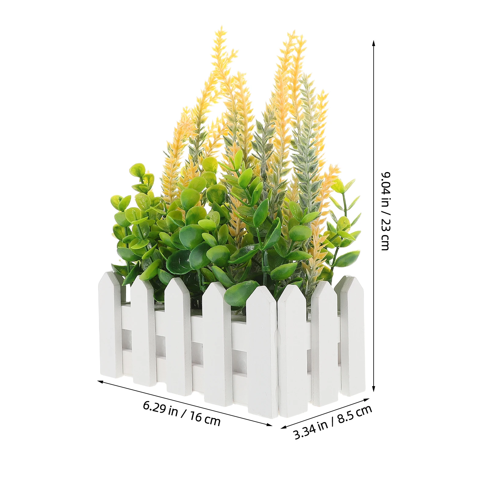 Centrotavola di piante in vaso di lavanda simulato Fiori artificiali gialli Decorazioni da tavola Piante finte Fiori in vaso finti Desktop