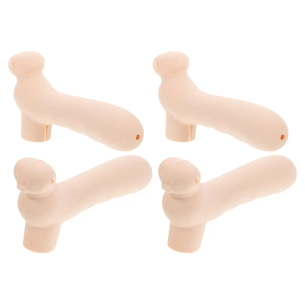 

4pcs Door Protectors Silicone Childproof Door Knob Covers Safety Cover Toddler Proof Bump Proof Heat Resistant Cabinet Car