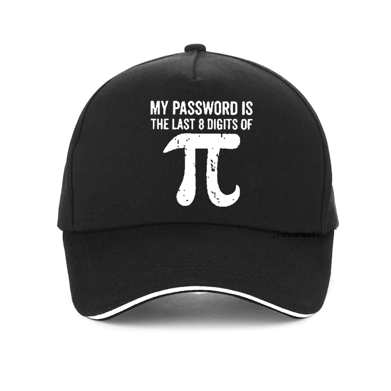 

Math Equations Print Funny Men baseball cap Fashion summer Womens hats My Password Is The Last Digits Of Pi