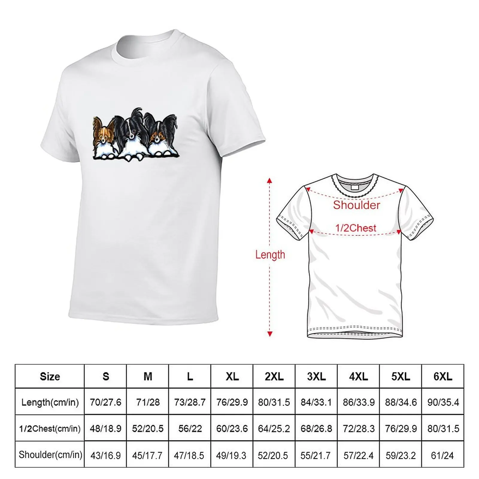 Papillon Party of Three T-Shirt baggy shirts Aesthetic clothing mens graphic t-shirts funny