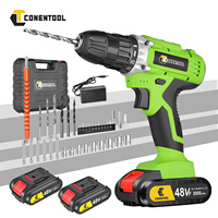 Electric Screwdriver 48V Lithium-Ion, 36Pcs Cordless Drill Driver Set, LED Work Light, Electric Drill Quick Changer Power Tool