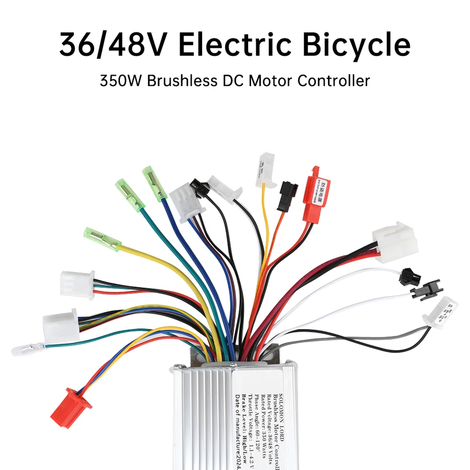 36V/48V Electric Bicycle Motor Controller 350W 15-18A Waterproof Scooter Controller Speed Regulation Cruise Control Reverse image 2