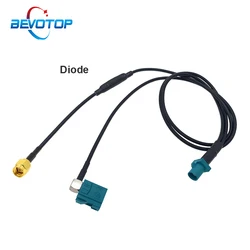 Fakra Z to SMA Male Y Type Splitter Cable RG174 Pigtail Car Navigation GPS Antenna Extension Cable for Android Device
