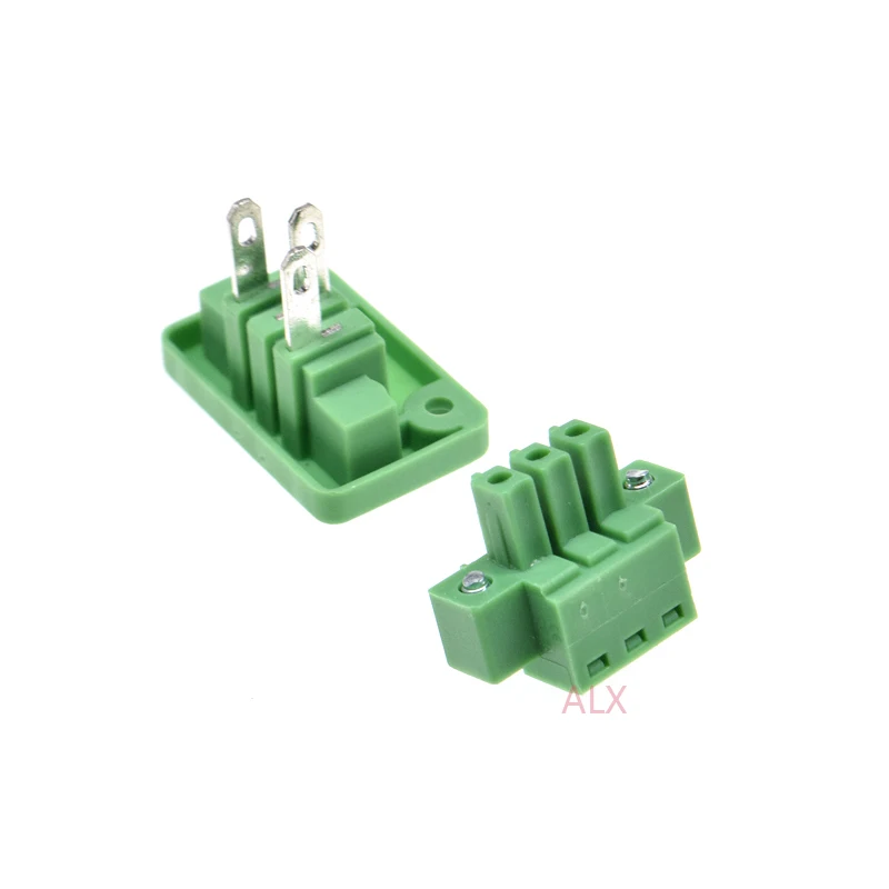 3SETS 15CDGV 2/3/4/5/6/8 pin 3.81MM pitch pluggable screw terminal block 3.81 PLUG TYPE pcb connector with Flange PLUG + SOCKET