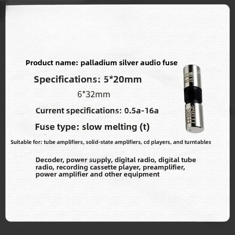 Palladium fuse hifi power amplifier audio decoder fever palladium shell silver wire special tuning fuse