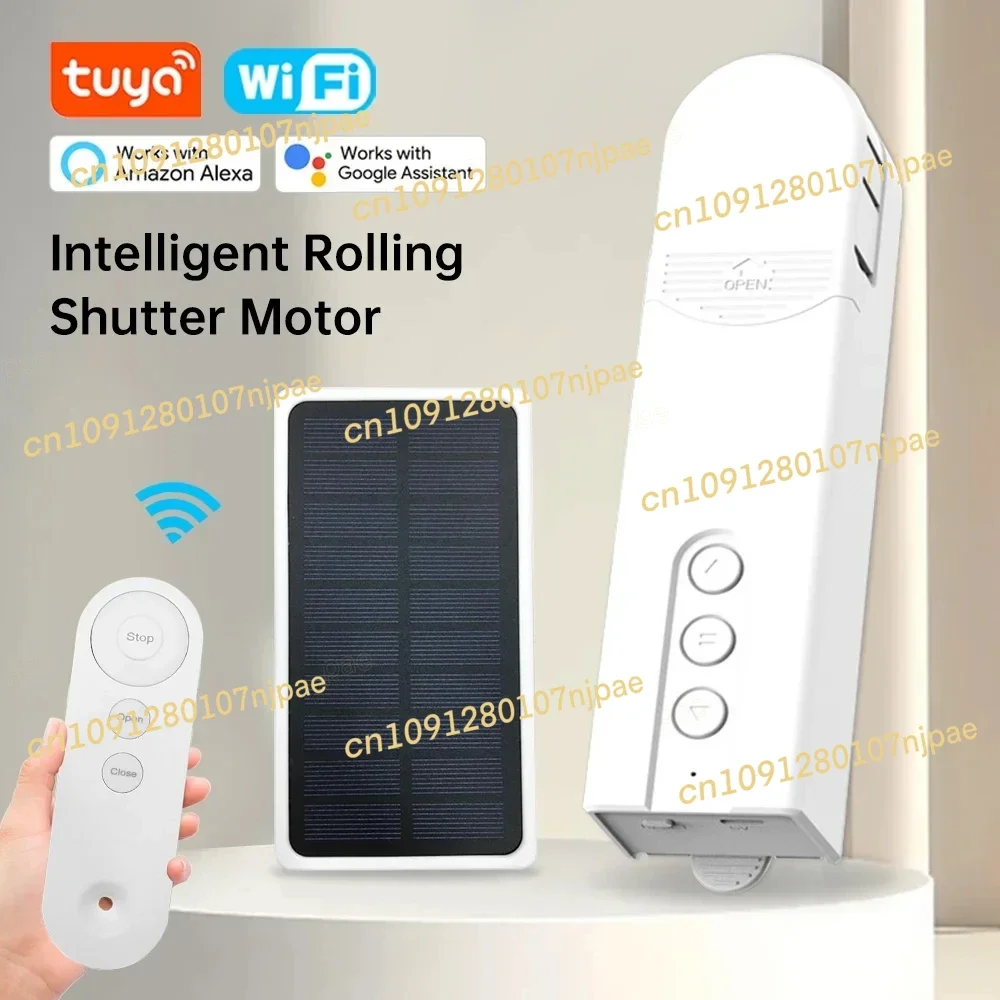 Tuya WiFi Smart DIY Motorisierte Kette Rollos Vorhang Motor Schatten Shutter Stick Solar Panel arbeit für Alexa Google Hause