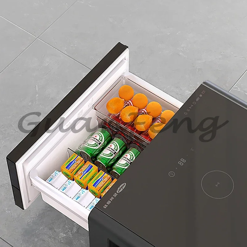 Modern Smart Coffee Table Bar Fridge, Wireless Smart Furniture Mini Refrigerator for Living Room & Bedroom
