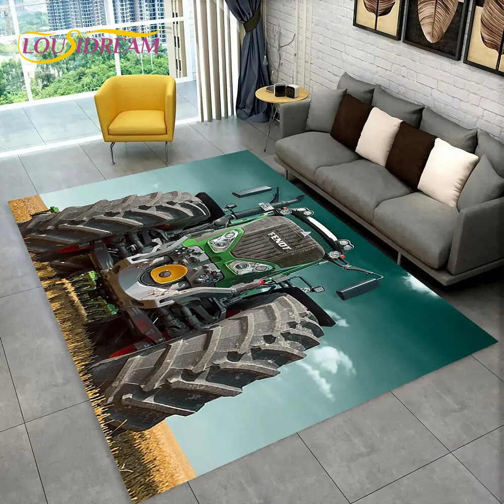 자동차 트랙터 시리즈 패턴 트럭 영역 러그, 가정용 카펫 러그, 거실 침실 소파 도어 매트 장식, 어린이 미끄럼 방지 바닥 매트 3D