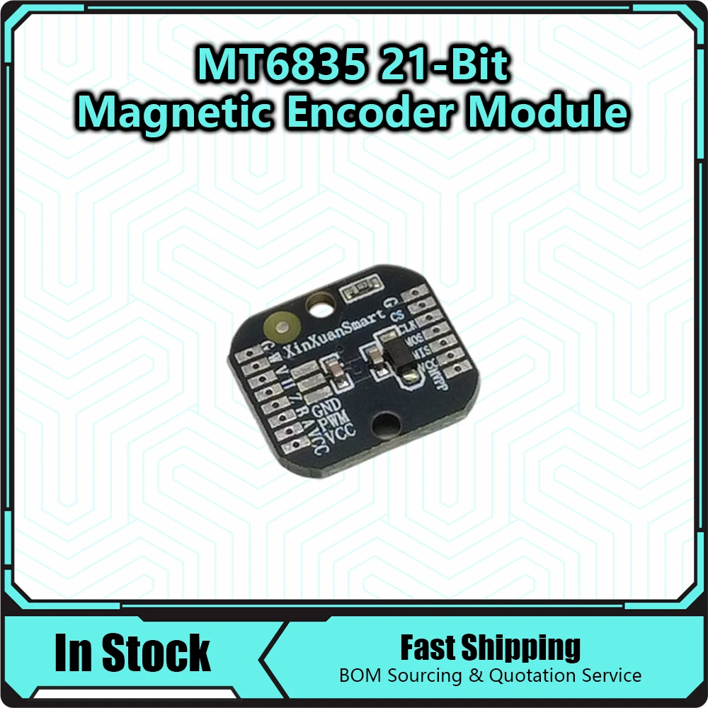 High-Precision 21-Bit MT6835 Magnetic Encoder Module (PWM/SPI) – Brushless Motor Compatible, AS50 Series Alternative