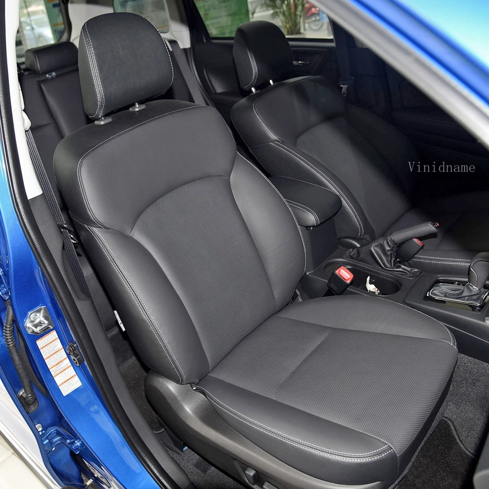 For Subaru Forester IV Sj 2012 2013 2014 2015 2016 2017 2018 PU Leather Custom Car Seat Covers Full Set Protector Accessories