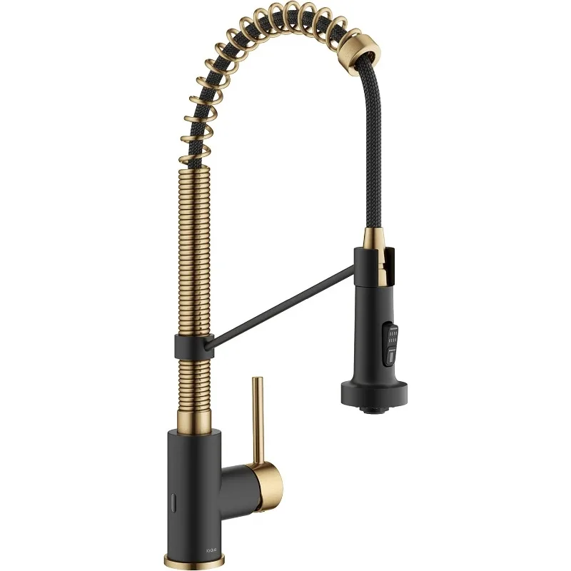 Bolden Touchless Sensor Commercial Style 2-Function Single Handle Pull-Down Kitchen Faucet in Brushed Brass