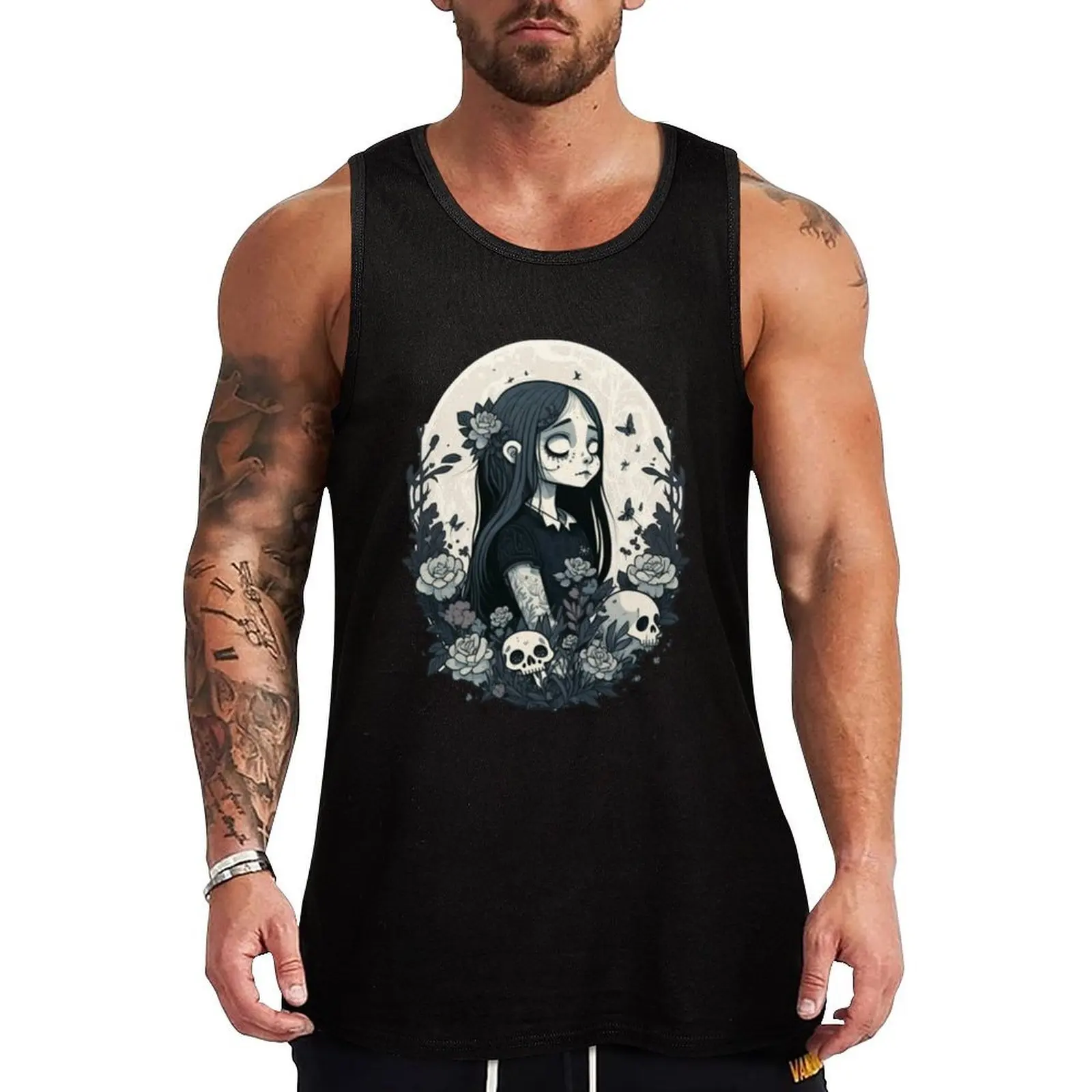 

wednesday art Cartoon Anime Manga Gift Tank Top Men's summer clothes Men's clothes luxury style gym for men Gym wear