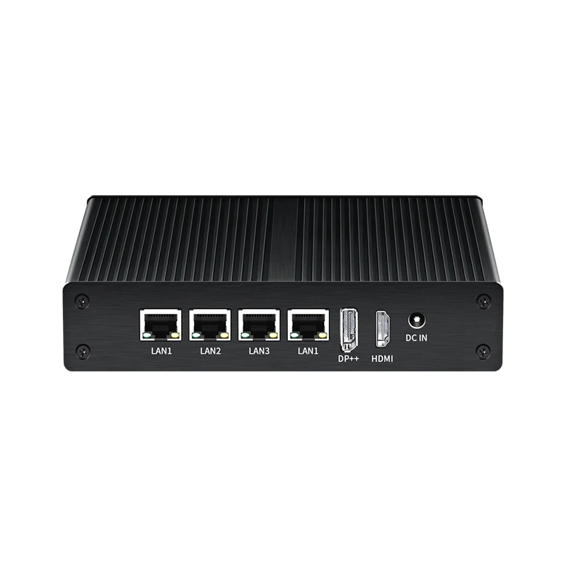 XCY Fanless Industrial Mini PC Intel Processor N100 4x 2.5G Ethernet 2x COM RS485 RS232 Firewall Router Pfsense Win10/11 Ubuntu