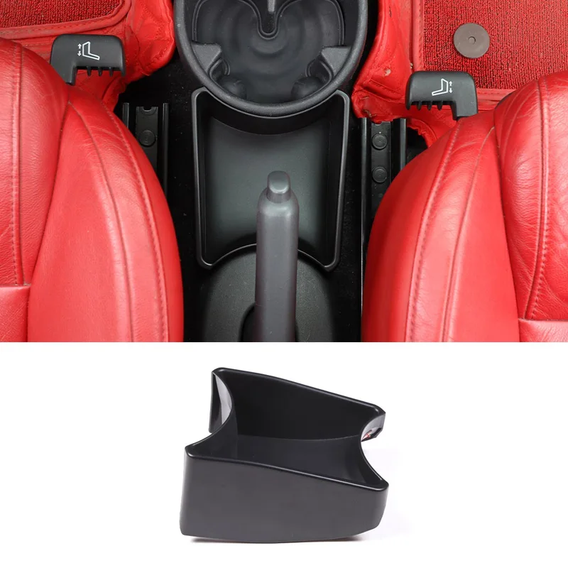 

For 2011-2015 Fiat 500 ABS black car styling car central control gear panel handbrake storage box mobile phone tray auto parts