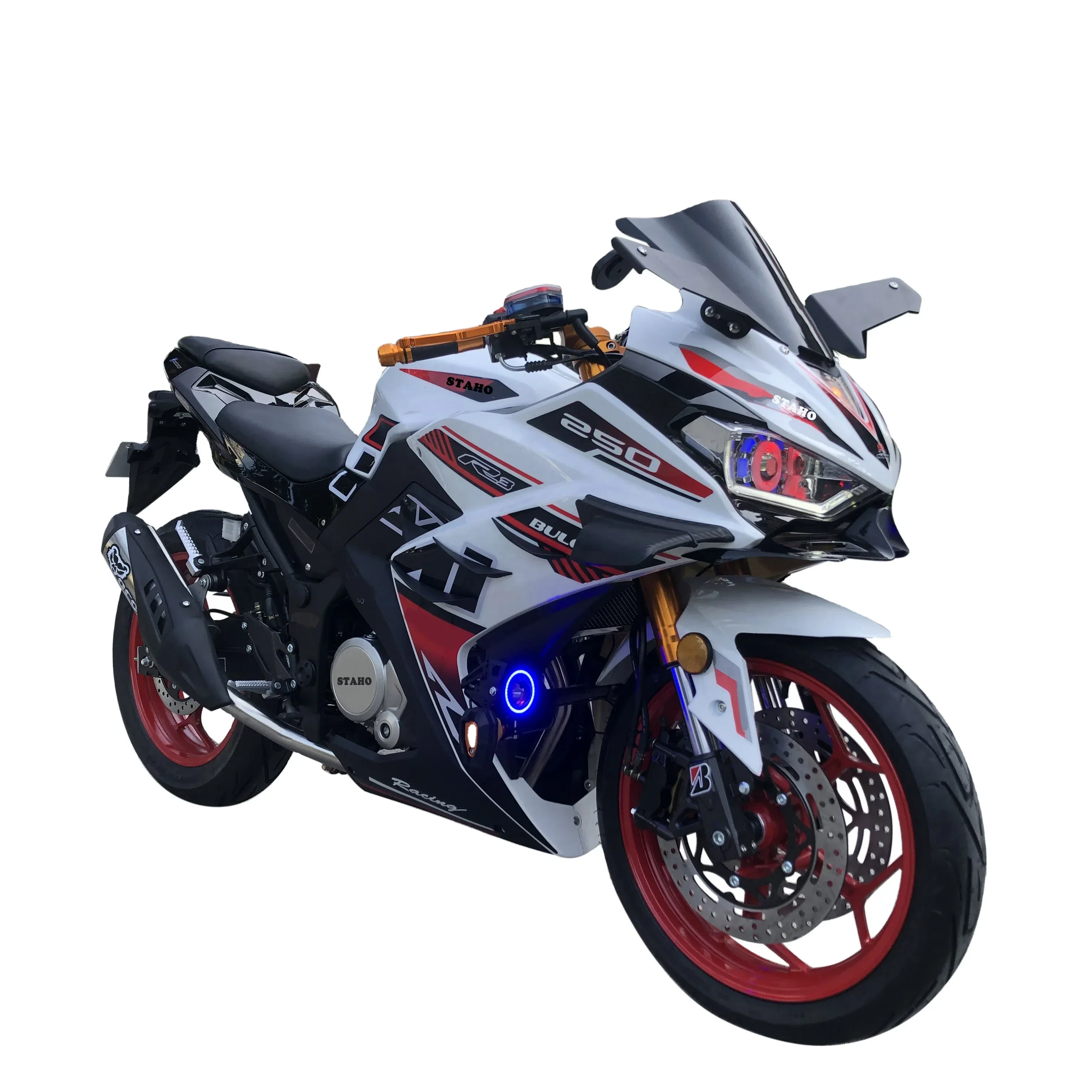 Latest Model LED Colorful Headlight Rear Wing R3  ABS gas racing motorcycle 250cc motorbike