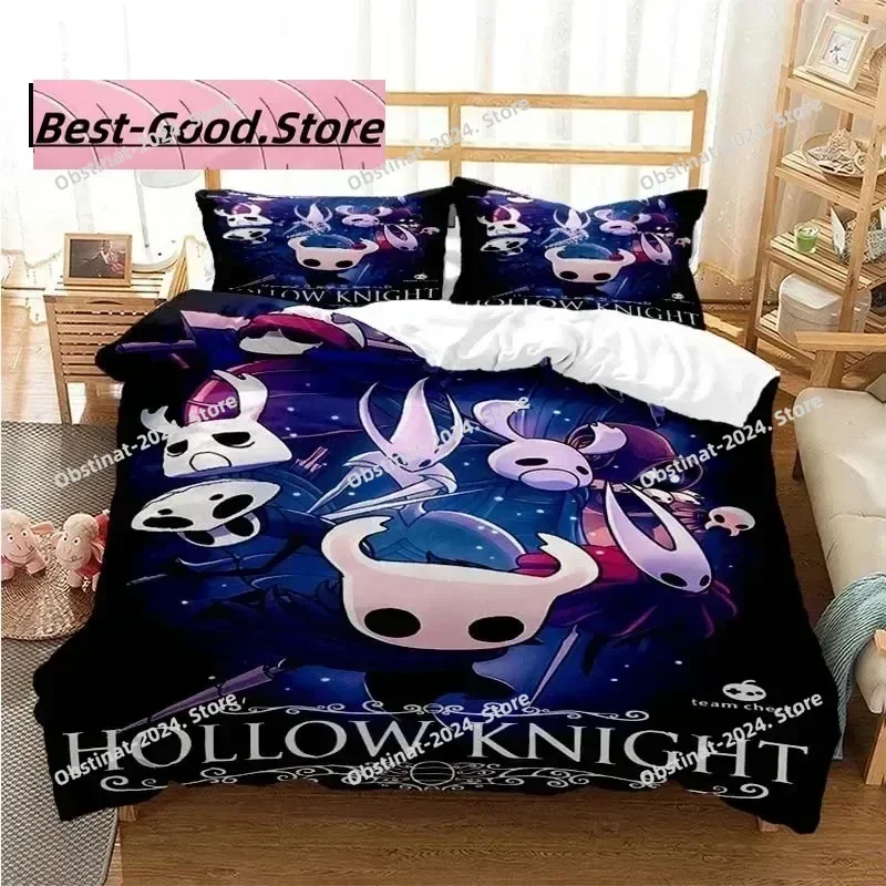 3D Print Game Hollow Knight Bedding Set Printed Bed Set With Pillowcase Bed Duvet Cover Soft Single Double Queen Super King Size