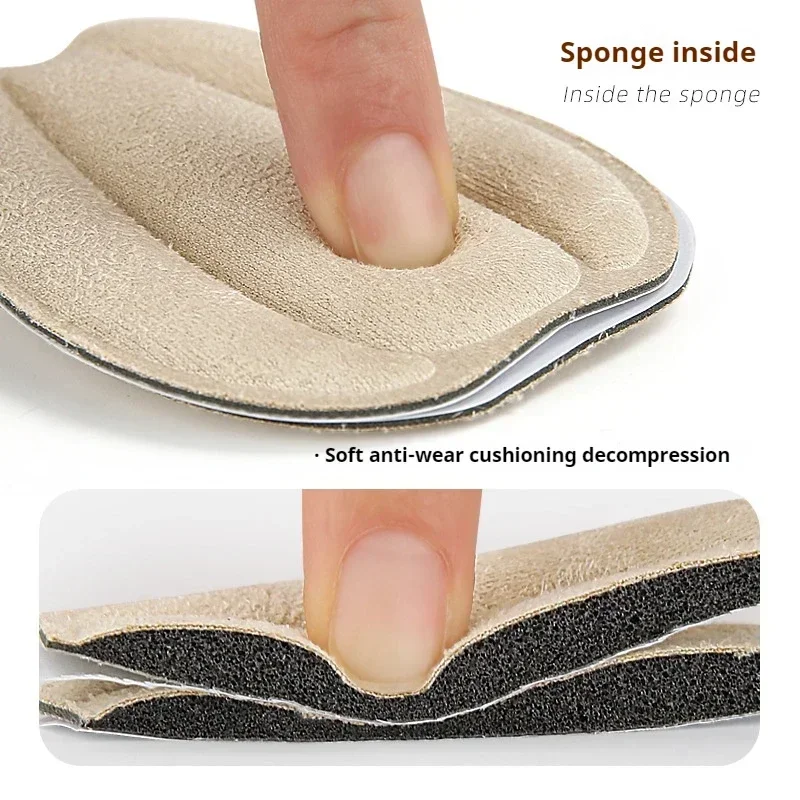 Heels Protector Backs Tongue Sticker Insoles for Shoes Adjust Size Adhesive Non-slip Forefoot Shoe Pads Foot Care Inserts 1 Pair