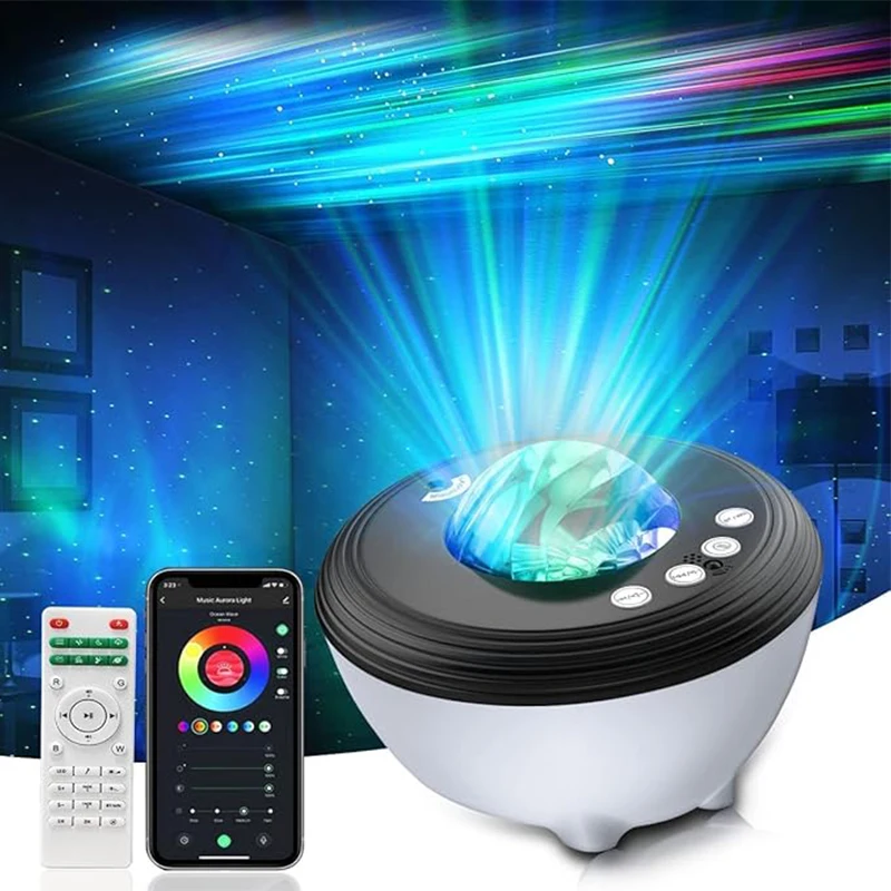 Smart Music Speaker  Galaxy  Northern Lights Projector Night lamp  Alexa & Google Assistant for Kids Adults Gifts Bedroom Decor