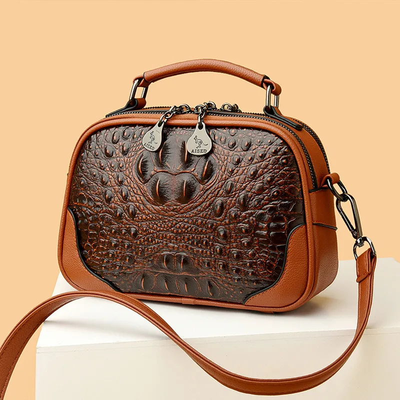 

High Quality Crocodile Pattern Leather Shoulder Crossbody Bags for Wome 2023 Designer Handbags Fashion Ladies Messenger Tote Sac
