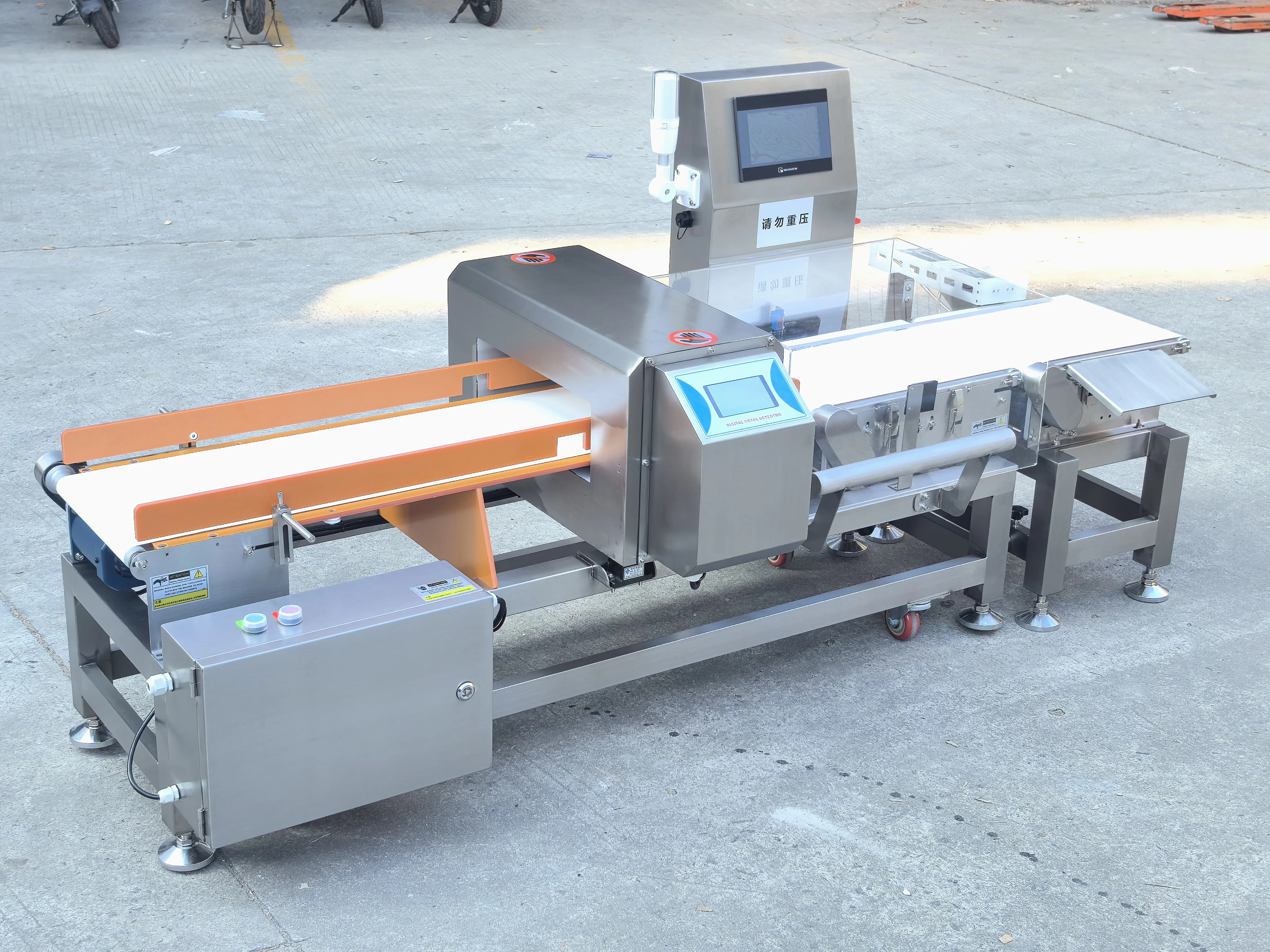 High Sensitivity Vegetables Snack Food Industry Metal Detection Check Weight Machine