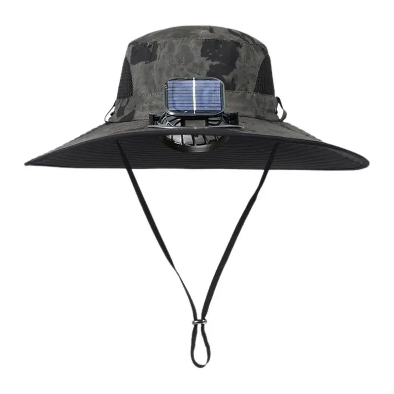 Hats With Solar Fans Rechargeable Sun Hat With Solar Fan Lightweight Fishing Hats Outdoor Sunshade For Mountaineering Outdoor