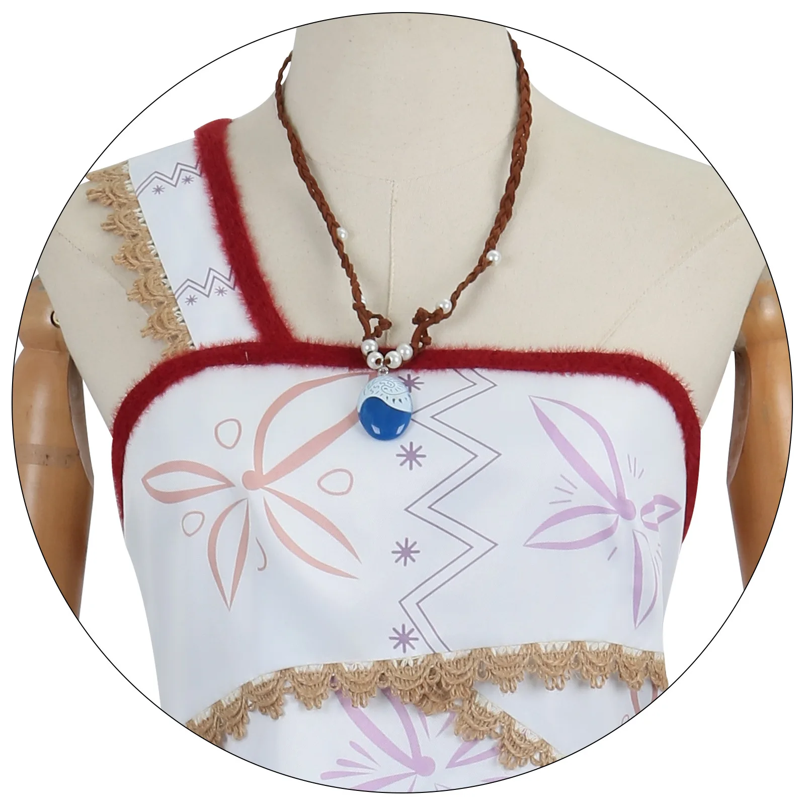 Film Moana 2 Prinzessin Kostüm Cosplay Kleid Mädchen Quasten Eine Schulter Vaiana Vestido Kinder Geburtstag Ballkleid Kleidung Halloween