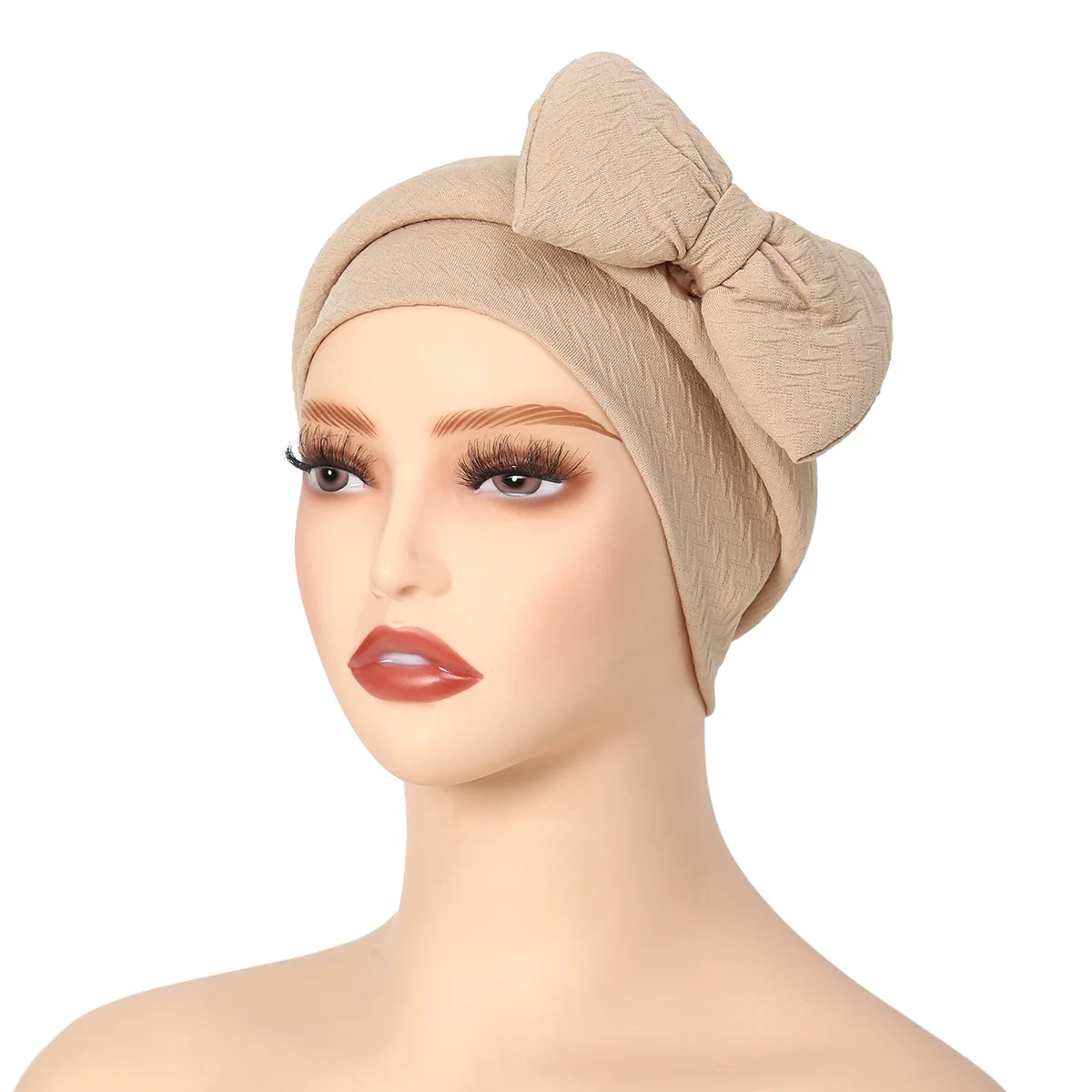 Indische Hut Bowknot Turban Frauen Muslimischen Hijab Stretch Chemo Kappe Haarausfall Kopf Schal Wrap Mützen Motorhaube Headwear Turbante Mujer