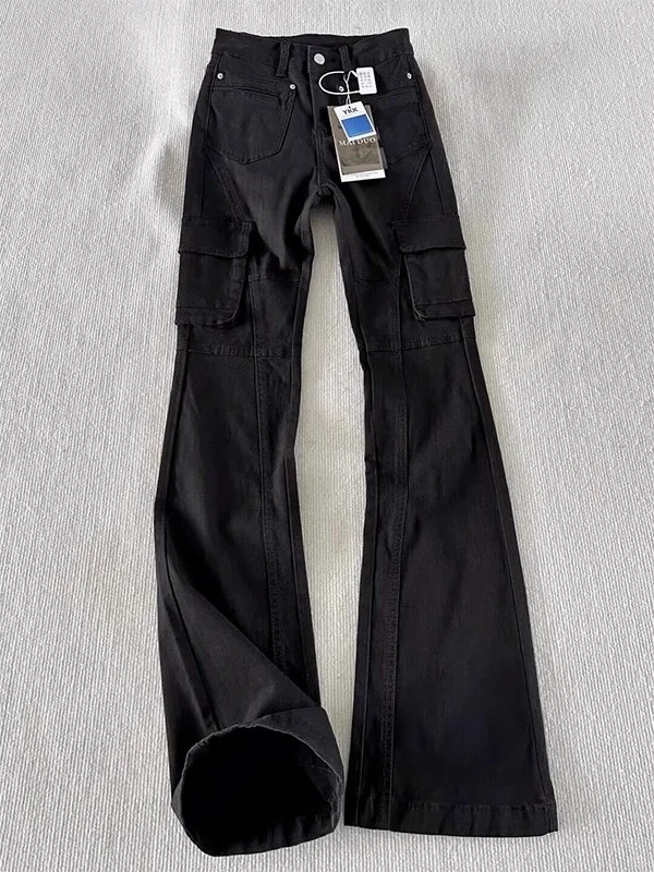 

Cleanfit Bla Bell Bot Men's Jeans High Street American Sle Spring Autumn Multi ket Workwear Pants Knife