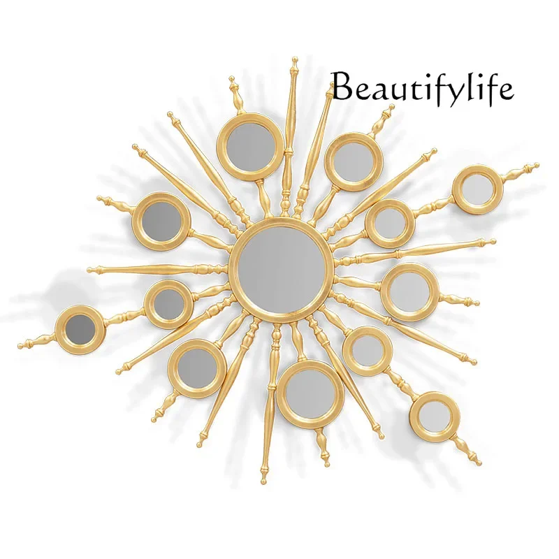 

D25Light luxury decoration wall decoration mirror decoration pendant irregular mirror creative background wall pendant li