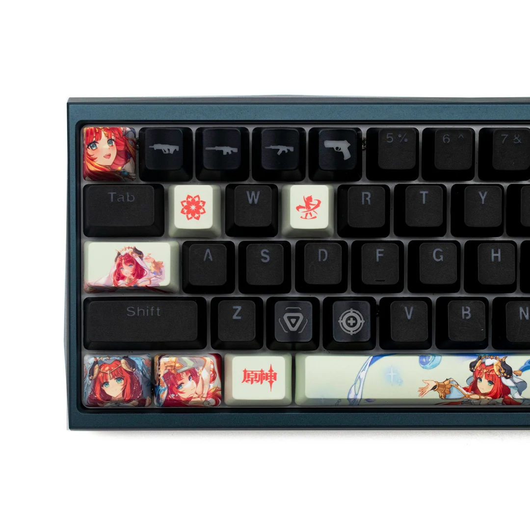 Genshin Impact peripheral Nilou Keycaps 10 key mini set OEM high PBT heat sublimation keycaps