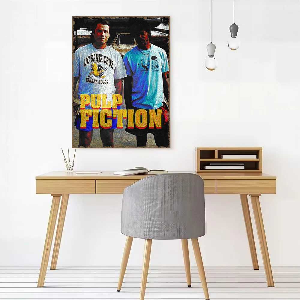 Pulp Fiction Painting Film Poster Canvas Wall Art Personalized Print Modern Painting Perfect Gift for Gamer Decoration Bedroom