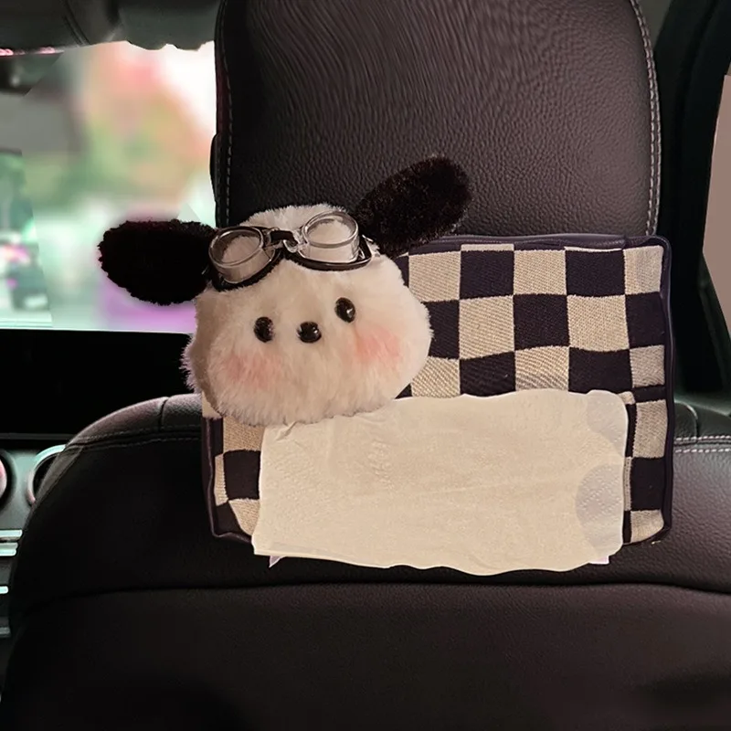 Pochacco Anime Kawaii Sanrio Dekoracyjne Urocze Pudełka na Chusteczki z Laleczką Śliczne Kreskówkowe Wiszące Torby do Przechowywania Małe Ozdoby Prezenty dla Dzieci