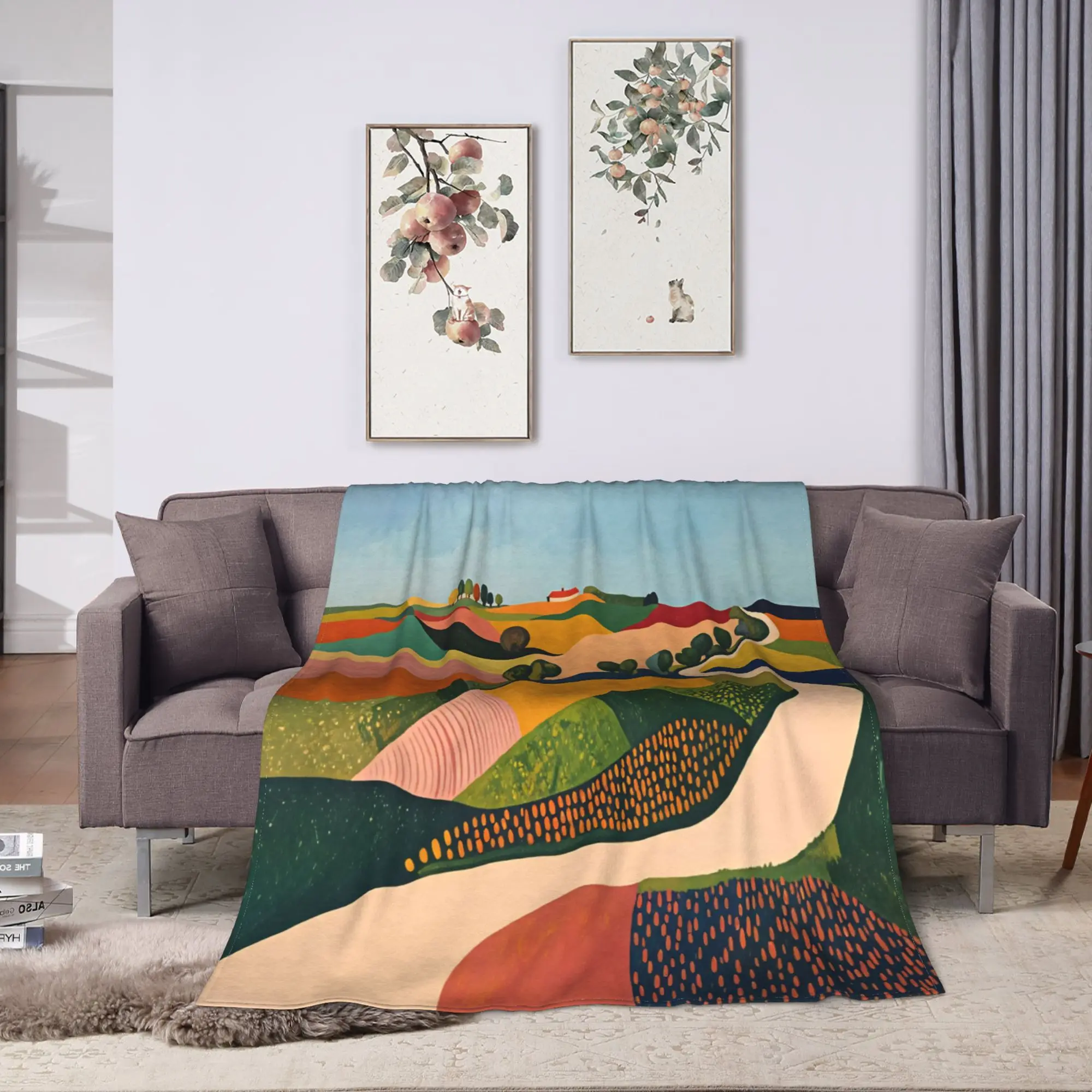 Netherlands inspired by Van Gogh and David Hockney Blanket Quality Super Soft  Throw Blanket Travel Outdoor Funny Bedspread