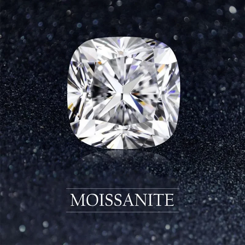 MOJY High Quality Loose Moissanite Marquise/Oval/Cushion Cut D Colour Diamond Pass Tester Gems For Ring With GRA Certificate