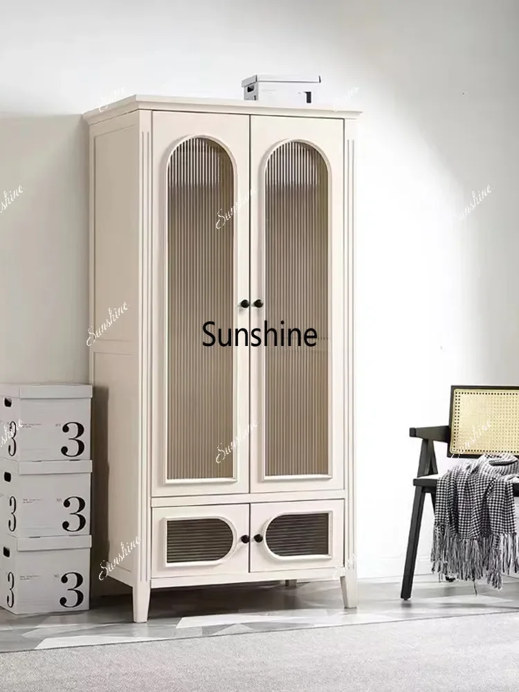 

American solid wood light luxury double door decorative cabinet simple storage cabinet