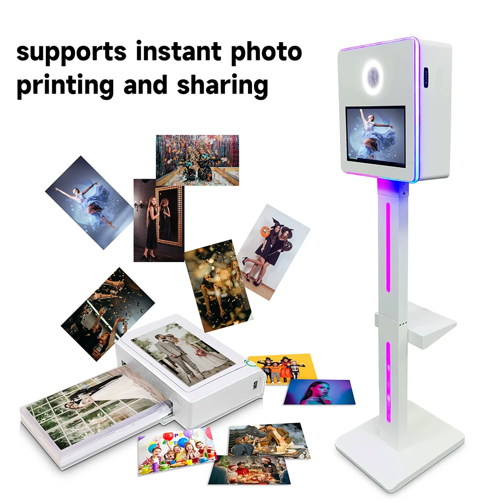 Tragbare DSLR Photo Booth Kiosk 15,6 in DSLR Photo Booth Shell mit LCD Touchscreen Kamera Selfie Photo booth Maschine