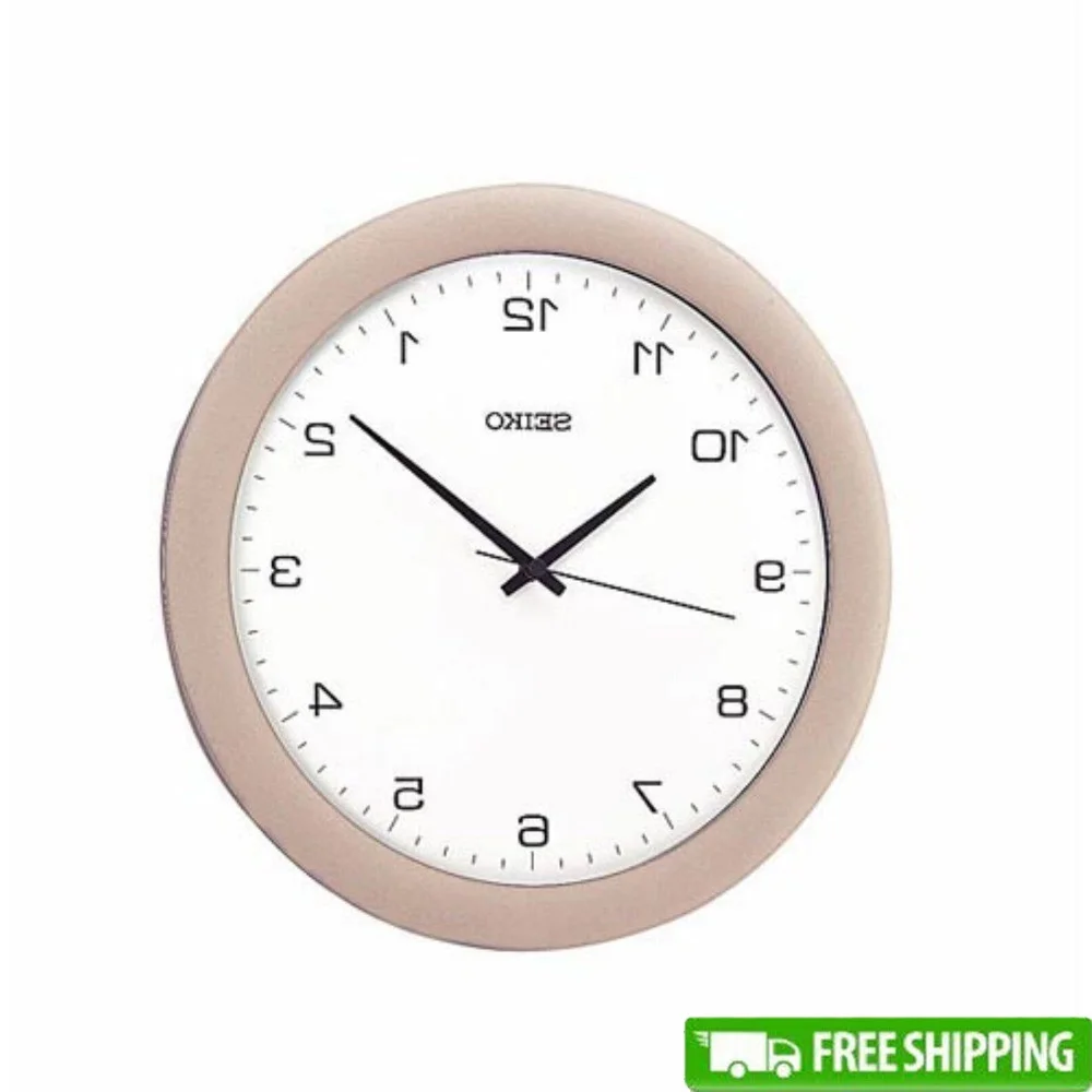 

12 Inch Quartz Analog Wall Clock Quiet Sweep Hands Brushed Silver Frame Arabic Numerals Curved Glass Crystal Home Decor Clock