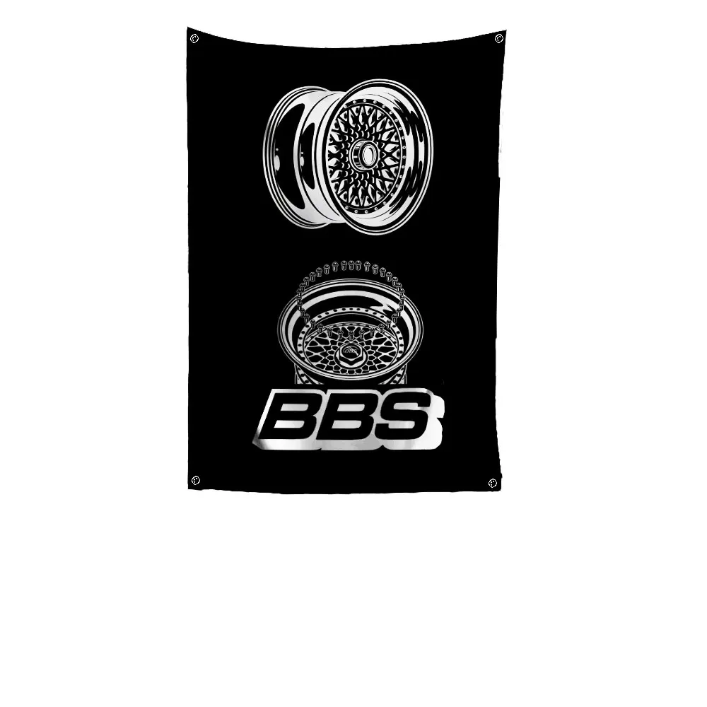 3x5 Ft BBS Sport Flag Racing Car Flag poliestere stampa digitale Banner per Garage Wall Out Door decorazione con occhielli in ottone