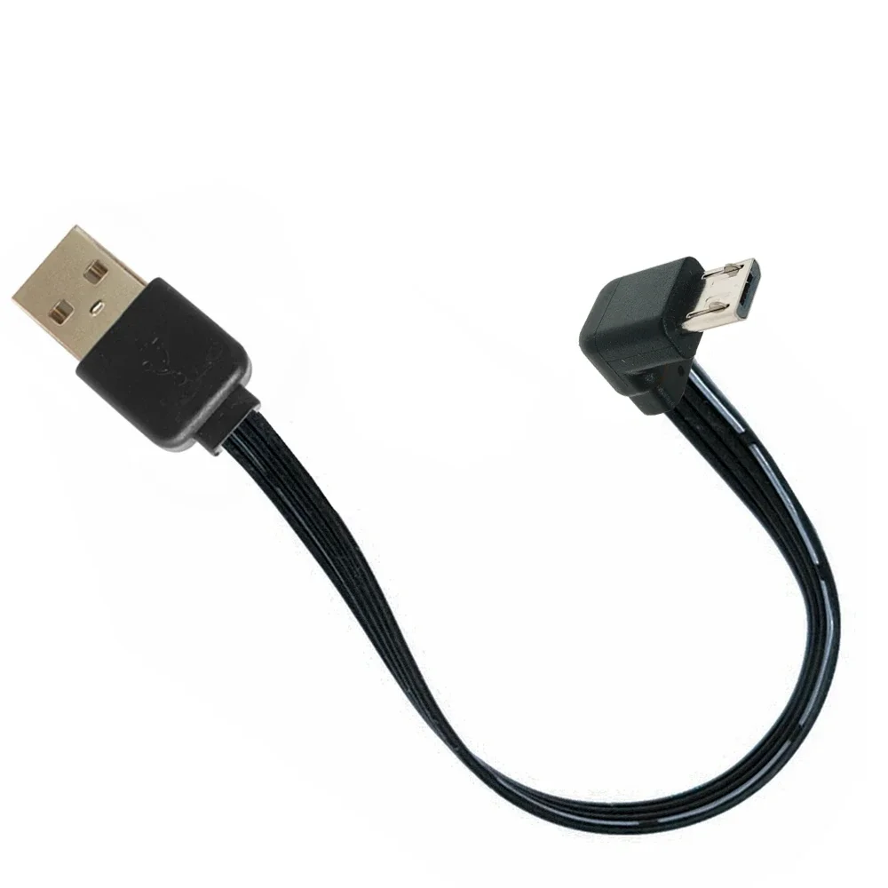 

20CM 0.2 m 0.3 m 90° USB 2.0 to Micro USB B Male Cable Right Angle Data Sync and Charge Extender Lead 0.2 m