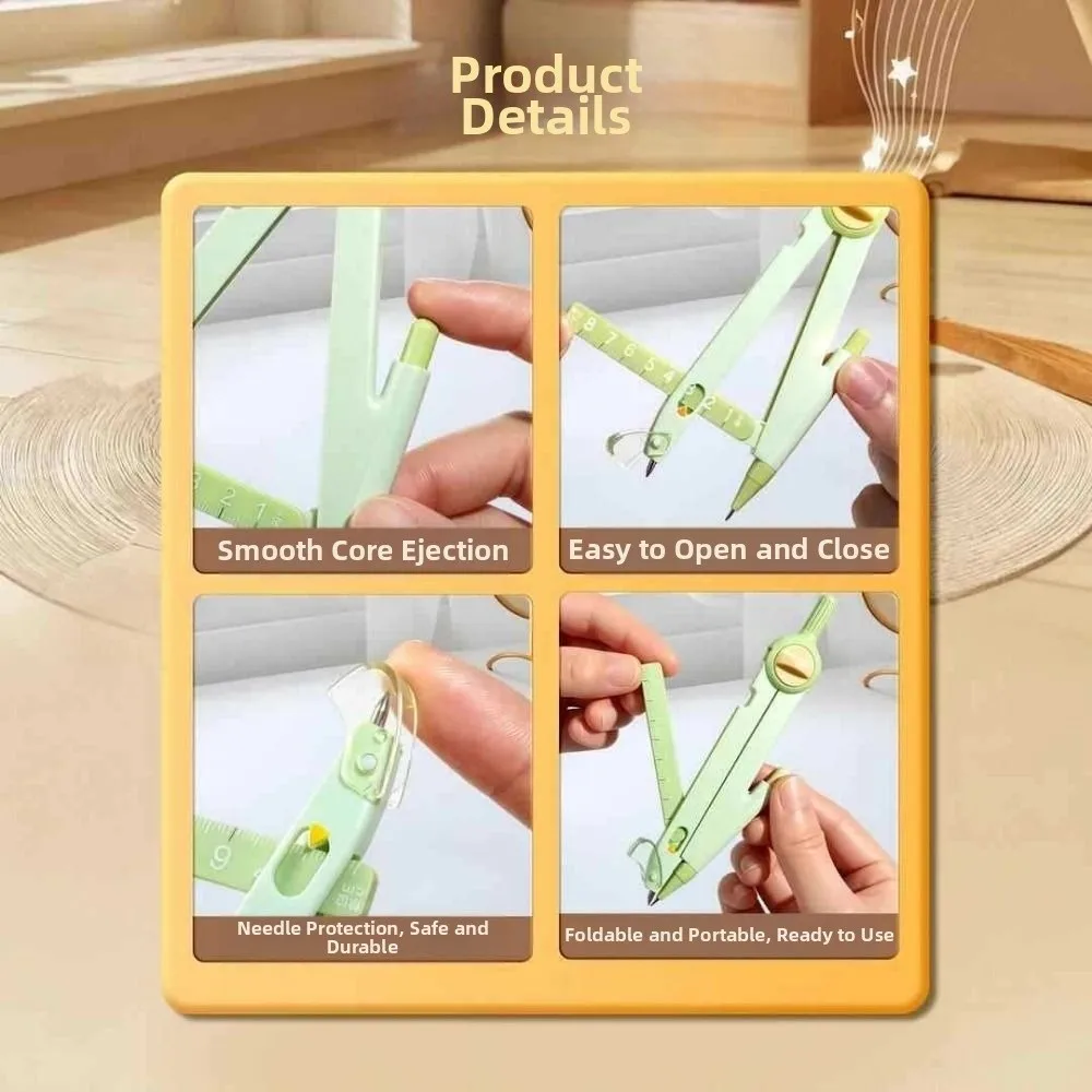 Digital Lock Distance Drawing Compass Precise Replaceable Lead Circle Drawing Gauge Adjustable Locking
