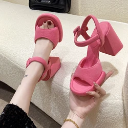 Female Sandal Clogs Wedge Fashion Womens Shoes 2023 High Heels All-Match Espadrilles Platform Girls Luxury High-heeled Block Com