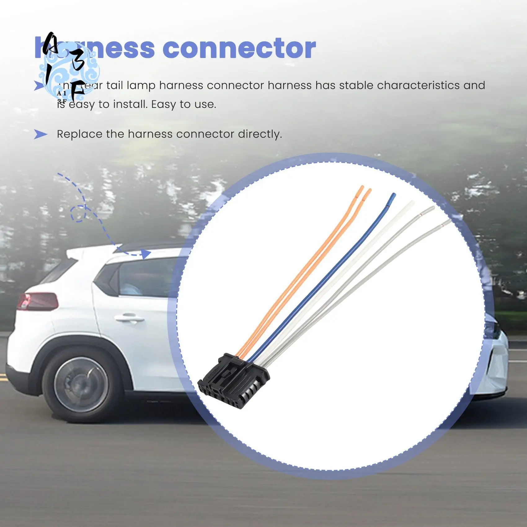 

A13F-Rear Tail Light Harness Connector Loom For 1007 206 207 307 308 Citroen C2 C3 C4 C5 1606248780